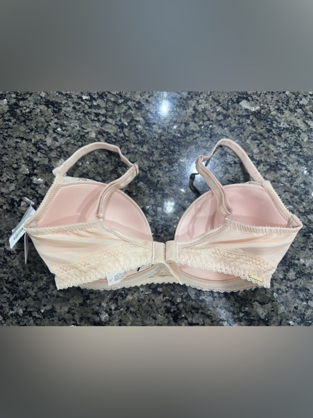 Chantelle Festivité Lace Plunge Bra Nude Blush 30 DDD - Picture 5 of 6